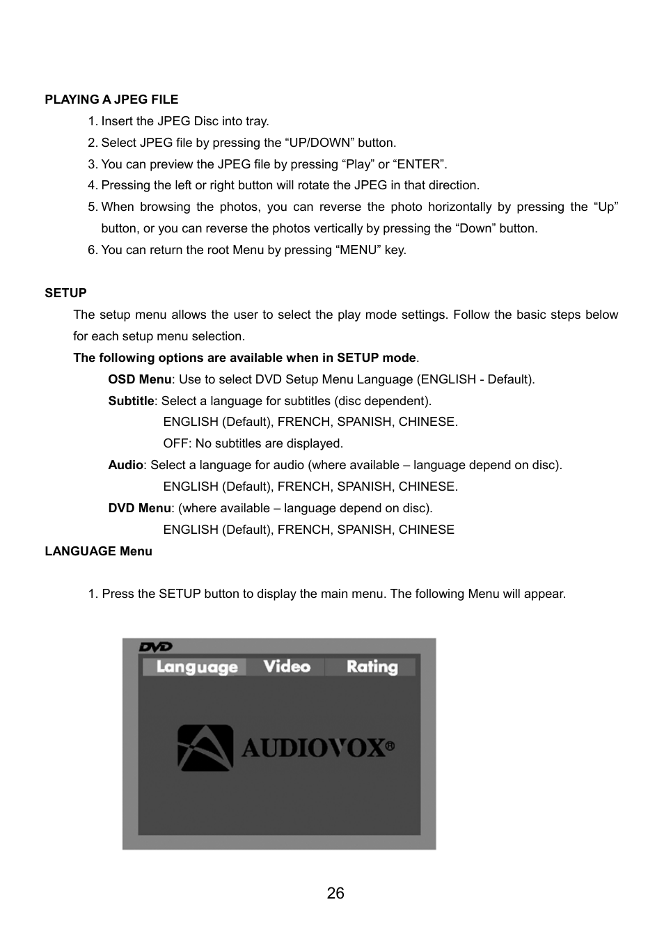 Audiovox VE926 User Manual | Page 27 / 33
