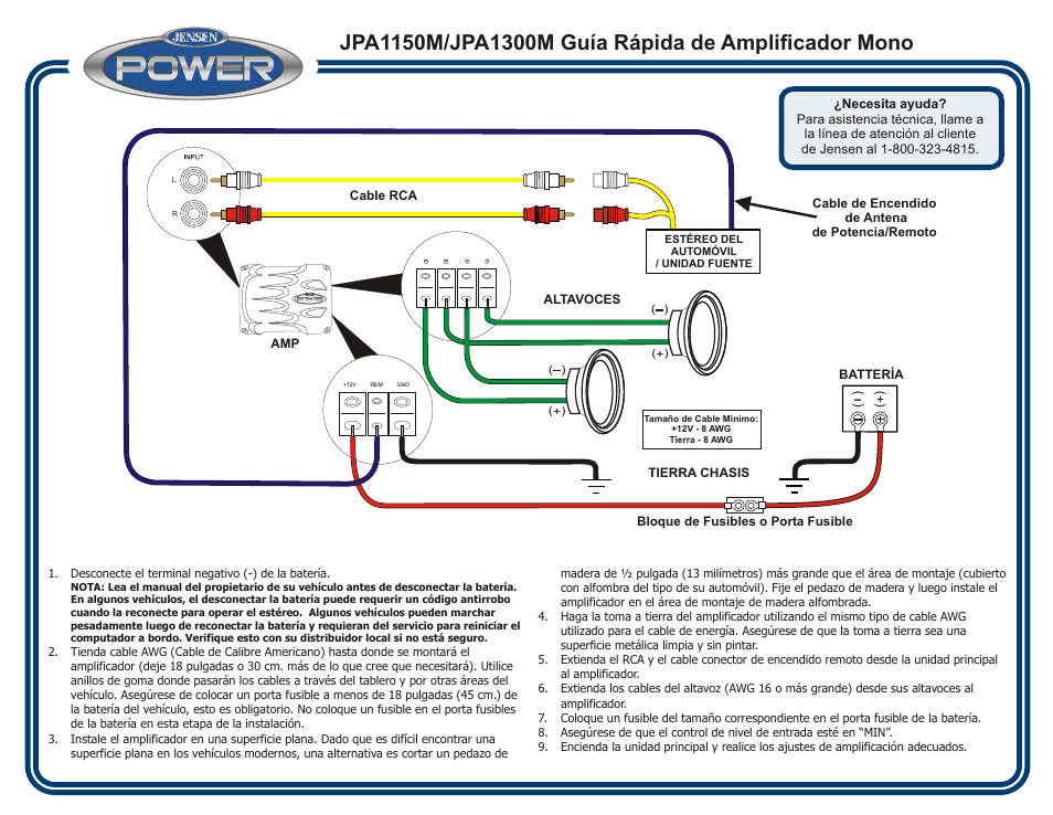 Jensen JPA1150M User Manual | Page 2 / 3