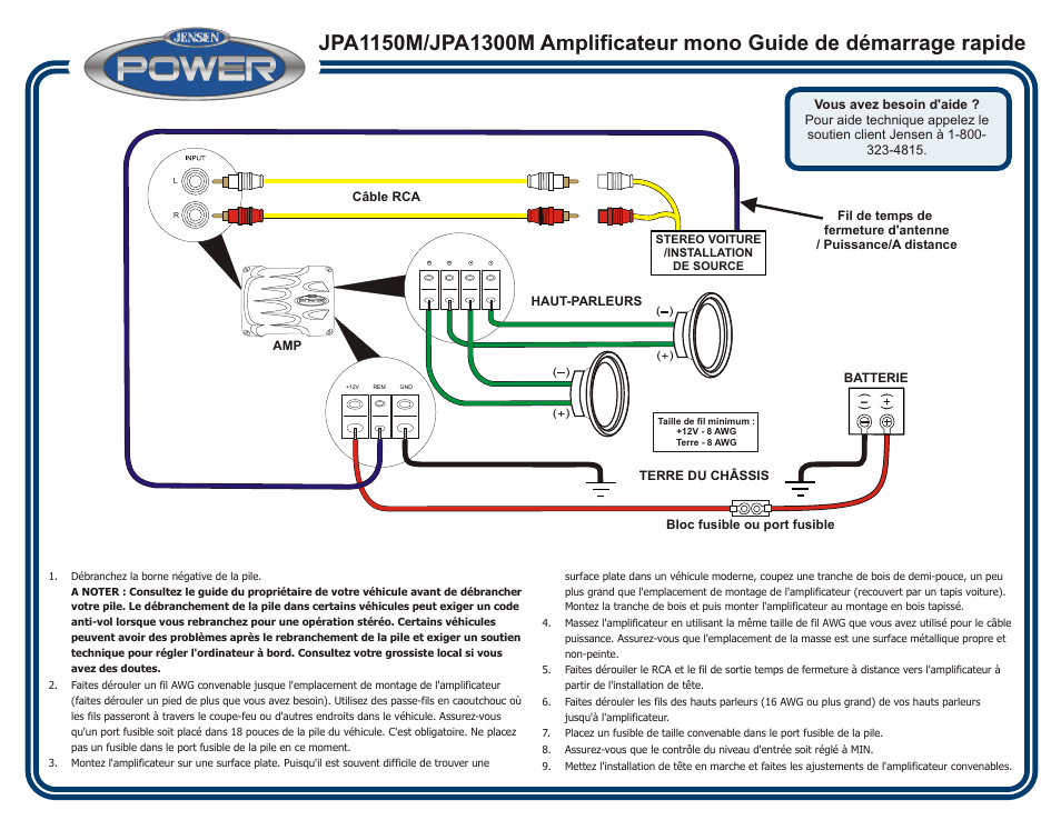 Jensen JPA1150M User Manual | Page 3 / 3
