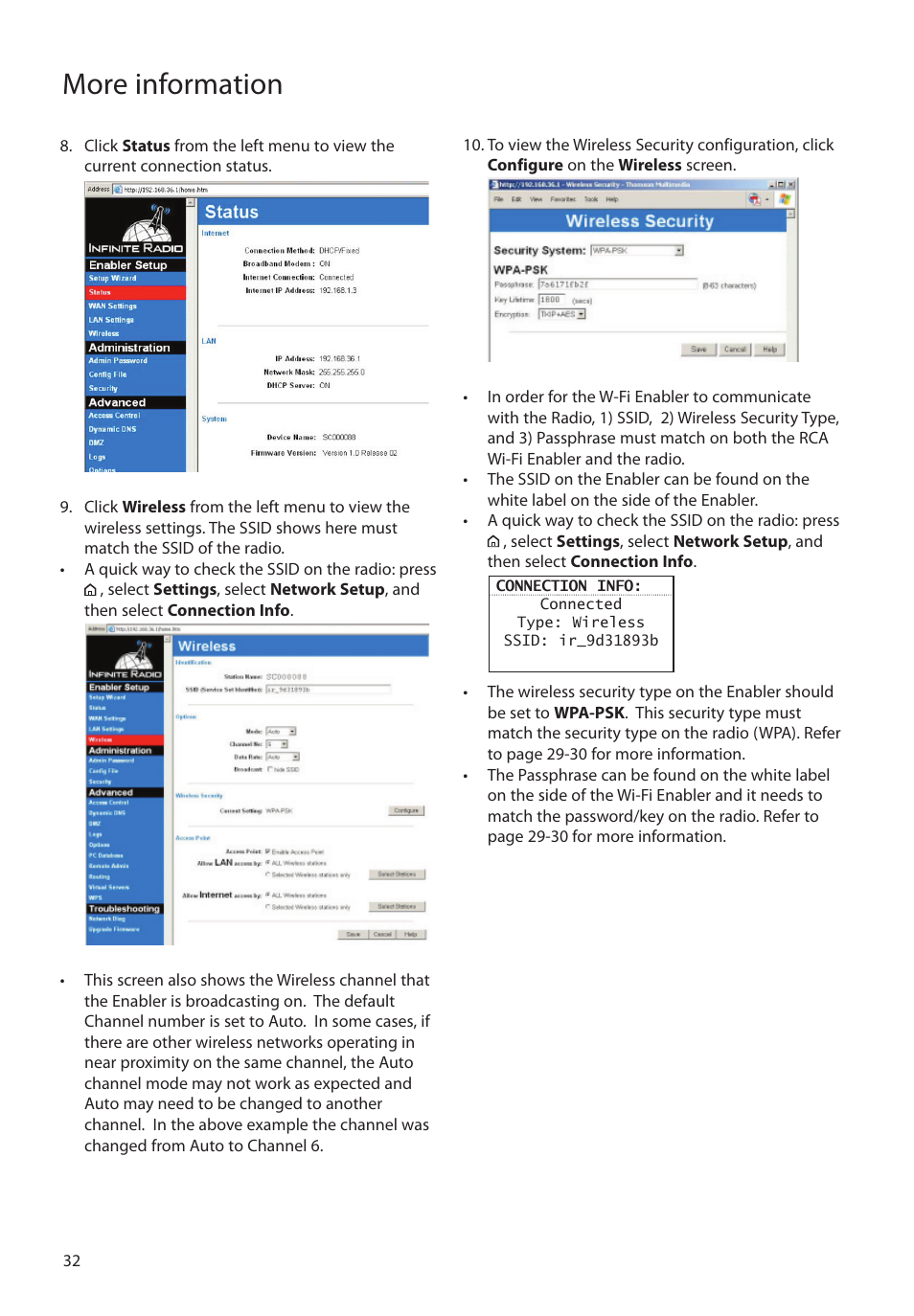 More information | Audiovox RCA RIR200 User Manual | Page 32 / 36