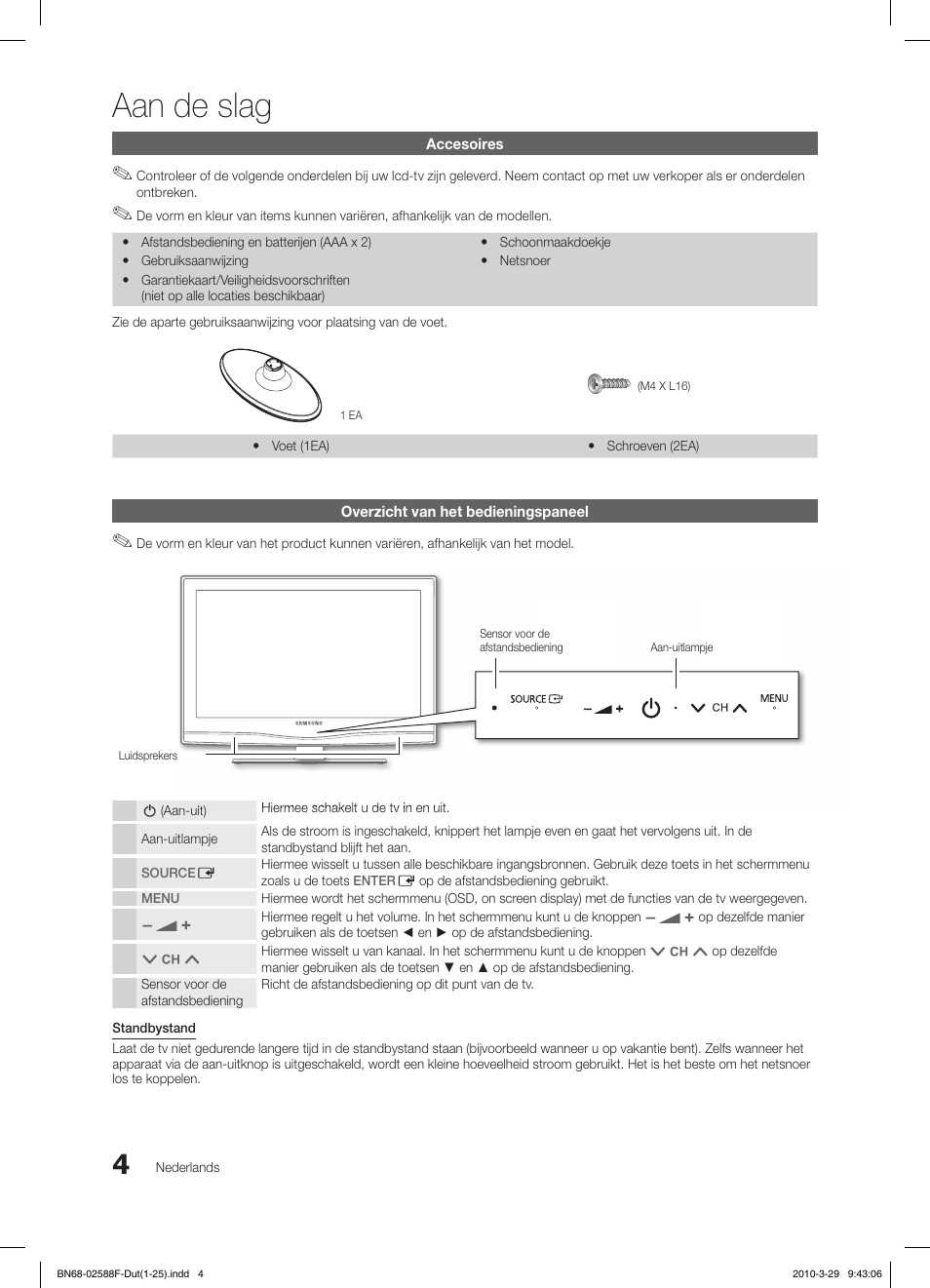 Aan de slag | Samsung LE19C350D1W User Manual | Page 103 / 133