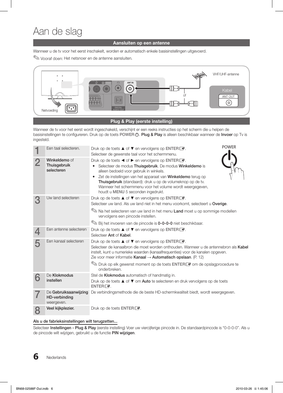 Aan de slag | Samsung LE19C350D1W User Manual | Page 105 / 133