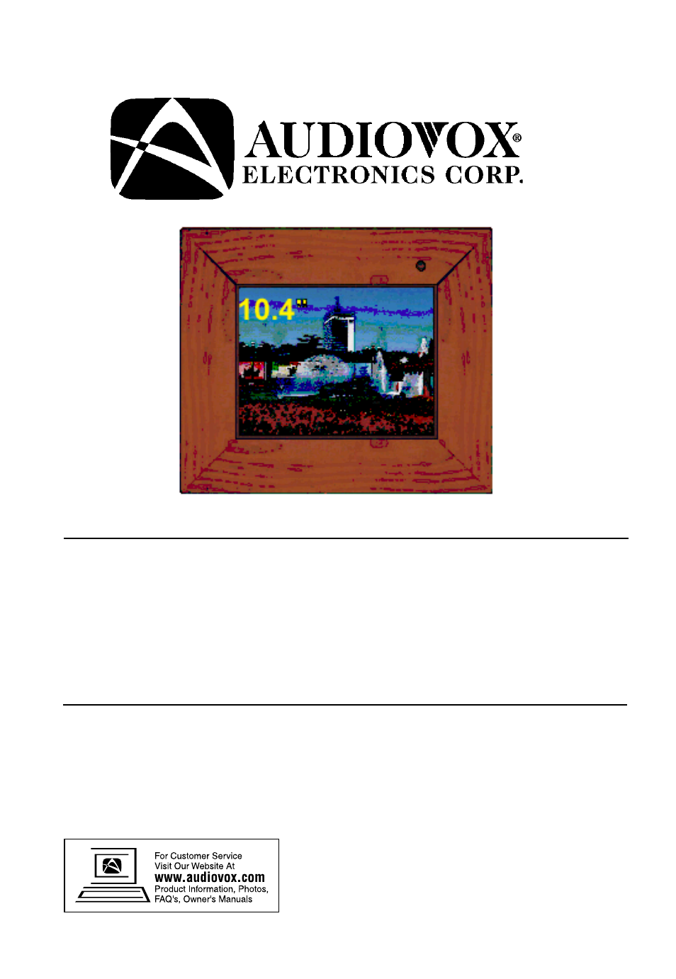 Audiovox DPF1000 User Manual | 19 pages