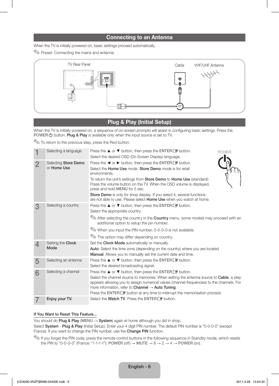 Samsung UE19D4010NW User Manual | Page 6 / 65