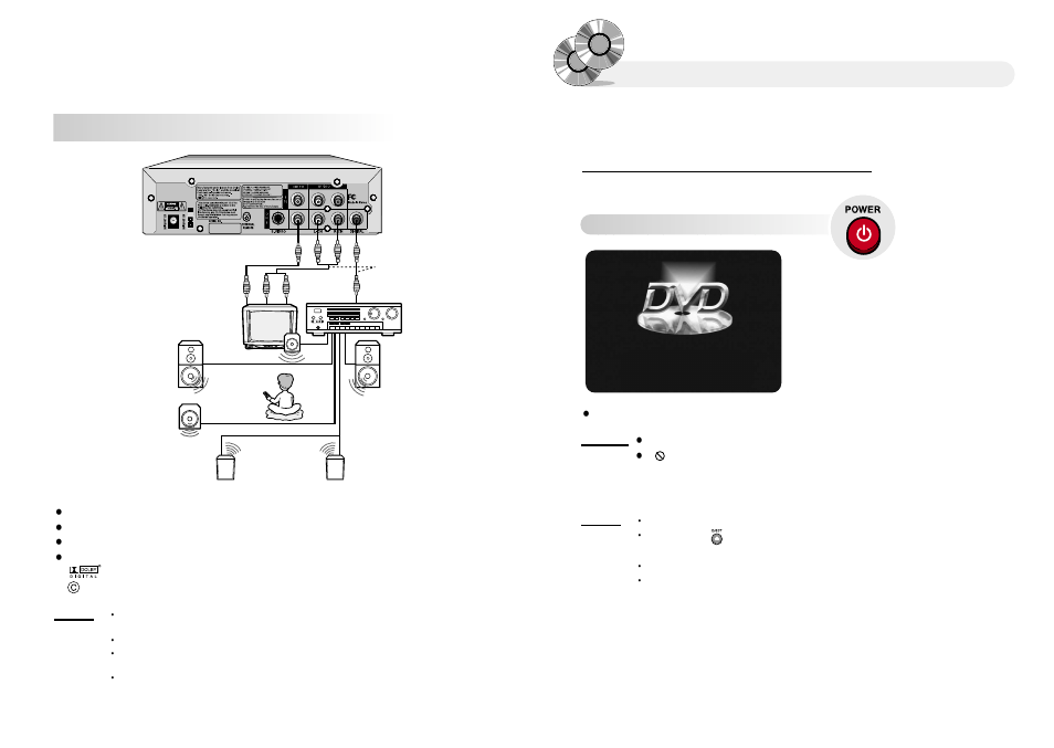Description, Before playing your dvd disc, Connecting to a dolby digital amp | Press the power button of dvd player | Audiovox MMDV4 User Manual | Page 10 / 25