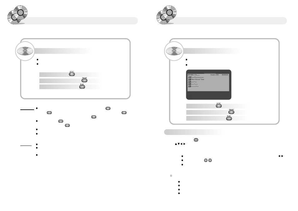Playing a mp3 file, Playing a dvd disc(dvd/cd), Insert the mp3 disc. to replay a song you want | Insert the dvd disc | Audiovox MMDV4 User Manual | Page 11 / 25