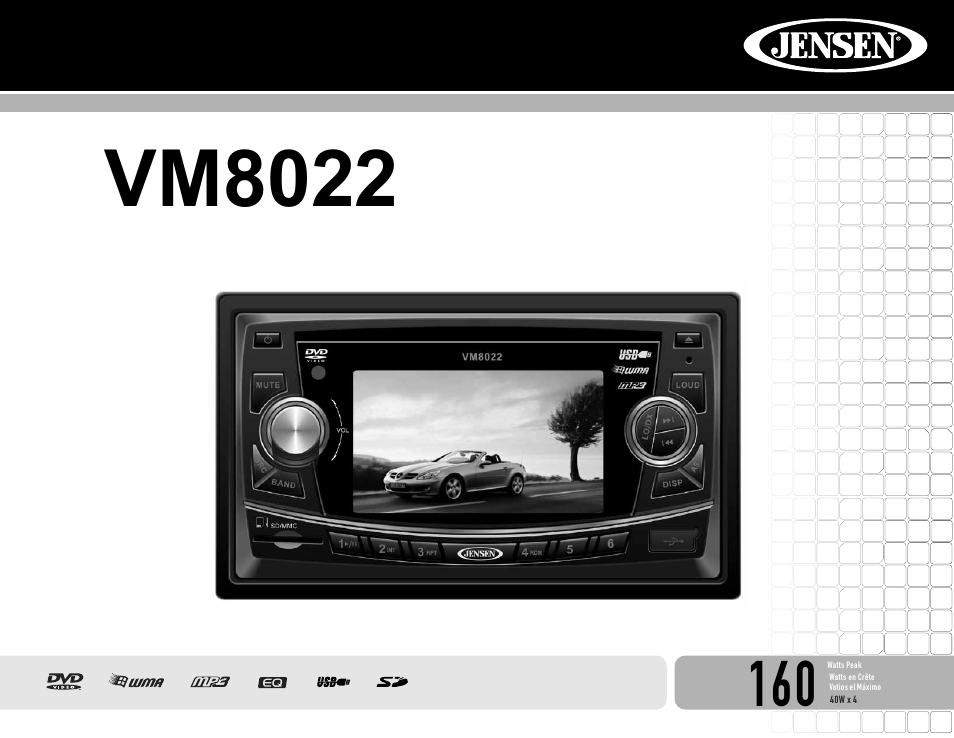 Audiovox Jensen VM8022 User Manual | 24 pages