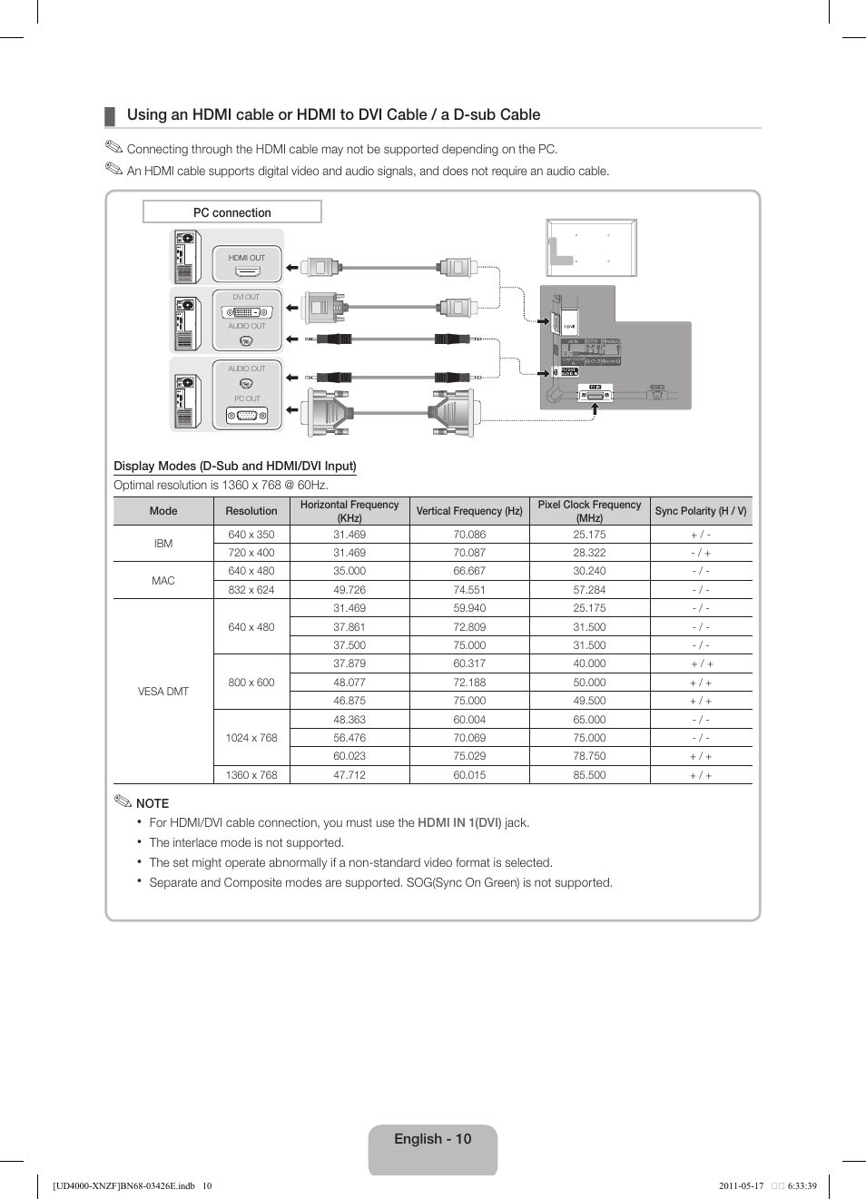 Samsung UE32D4000NW User Manual | Page 10 / 65