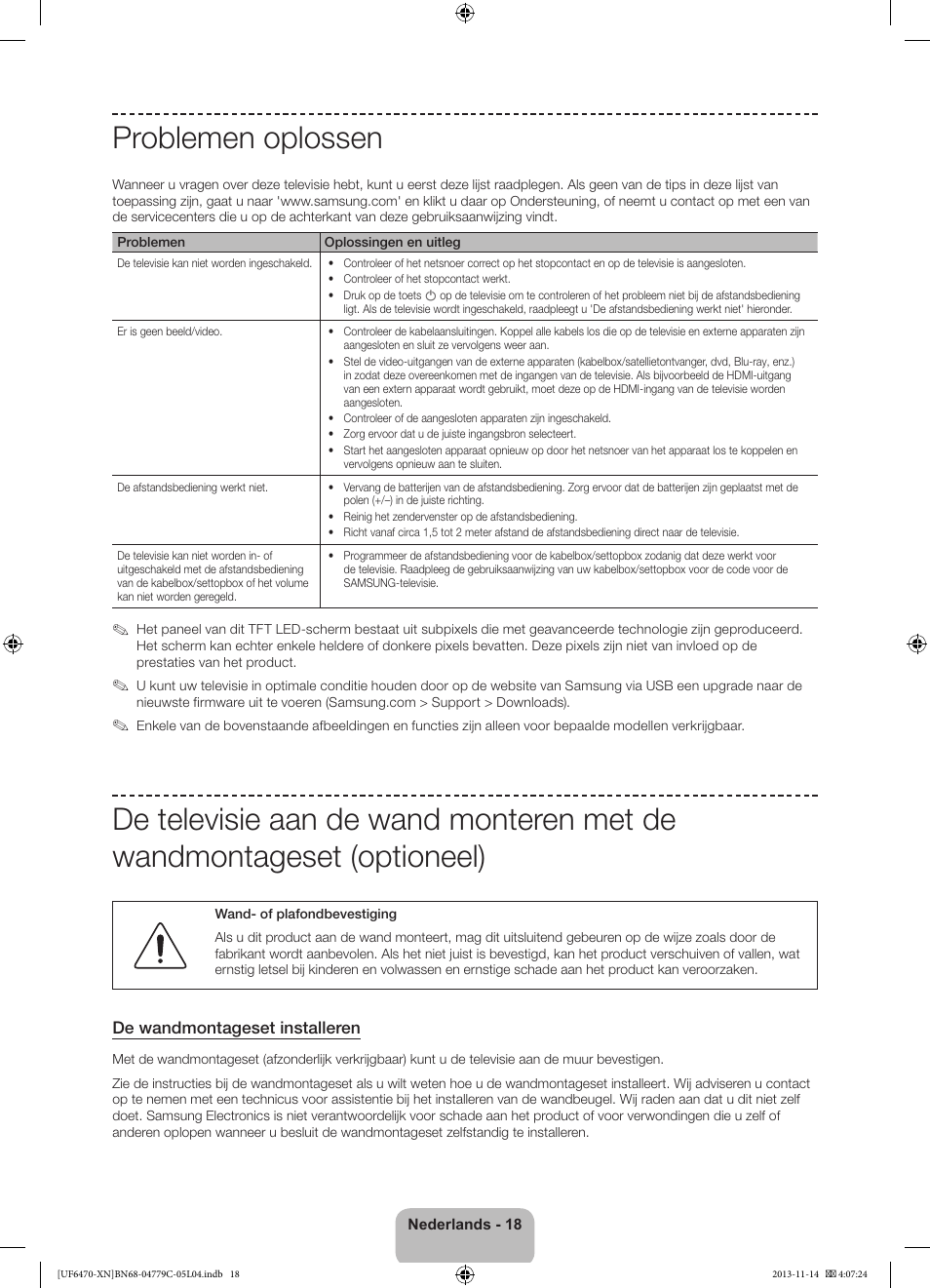 Problemen oplossen | Samsung UE46F6510SS User Manual | Page 90 / 97