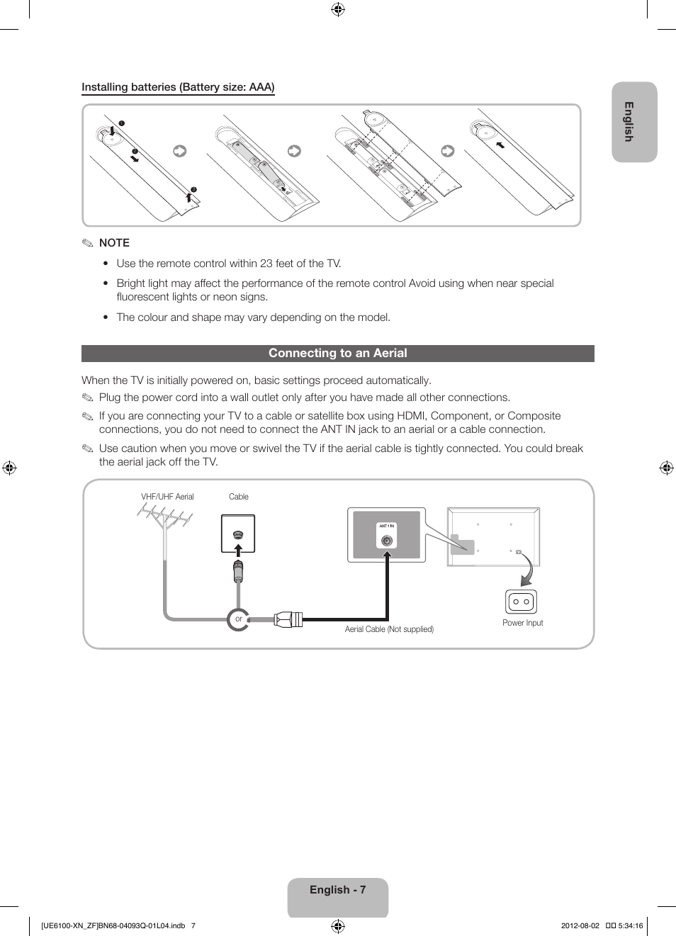 Samsung UE46ES6100W User Manual | Page 7 / 90