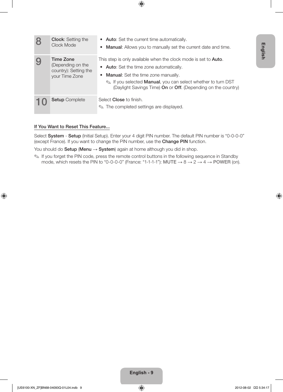 Samsung UE46ES6100W User Manual | Page 9 / 90