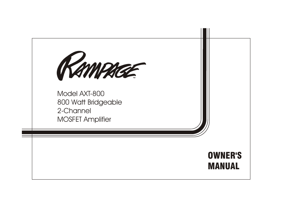 Audiovox AXT-800 User Manual | 15 pages