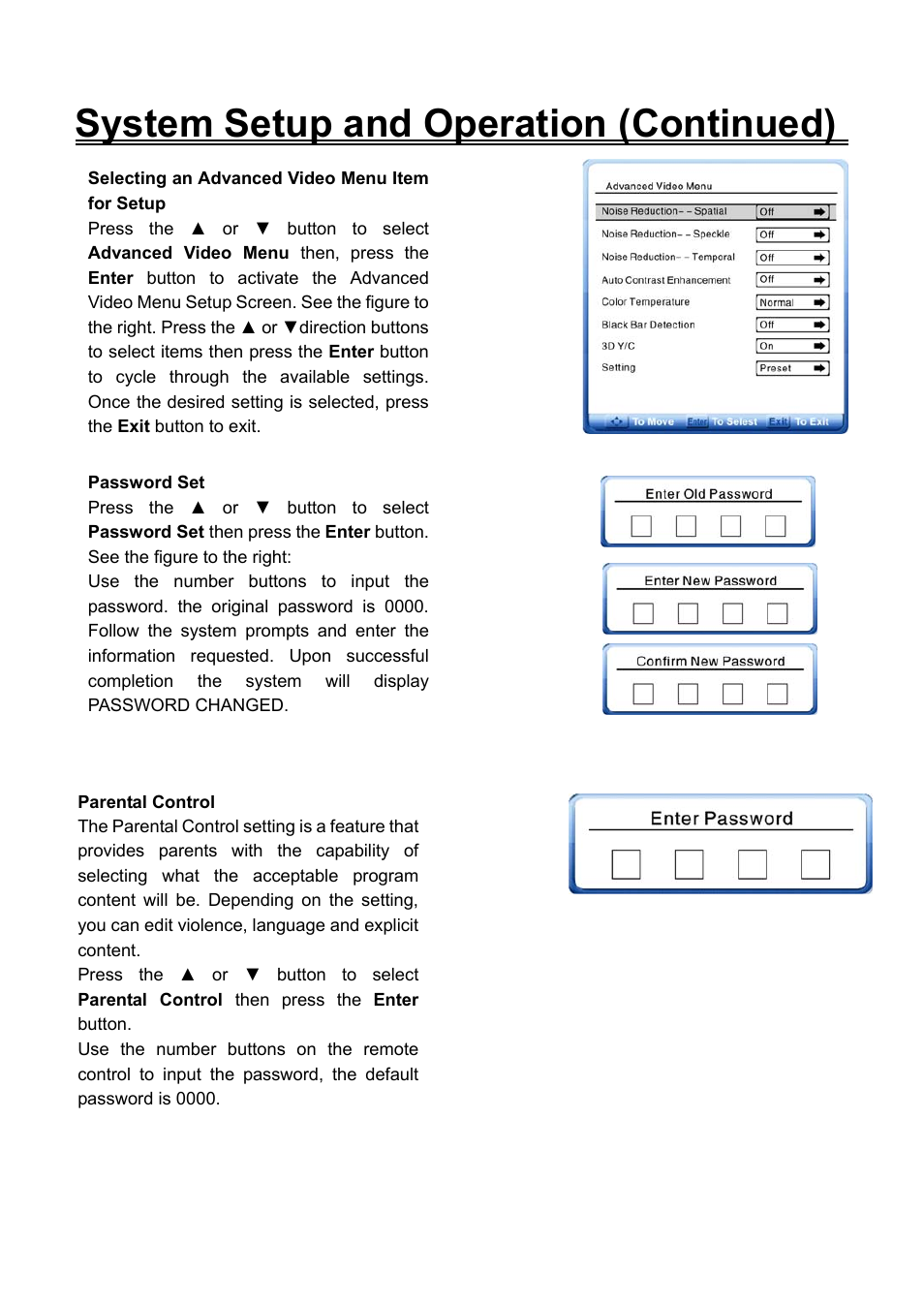 System setup and operation (continued) | Audiovox FPE2706DV User Manual | Page 29 / 44