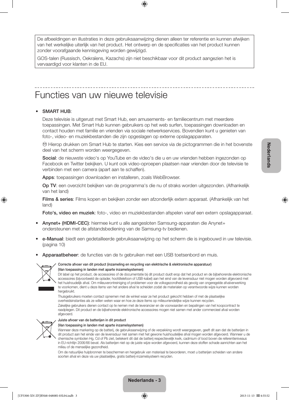 Functies van uw nieuwe televisie | Samsung UE32F5300AW User Manual | Page 63 / 81