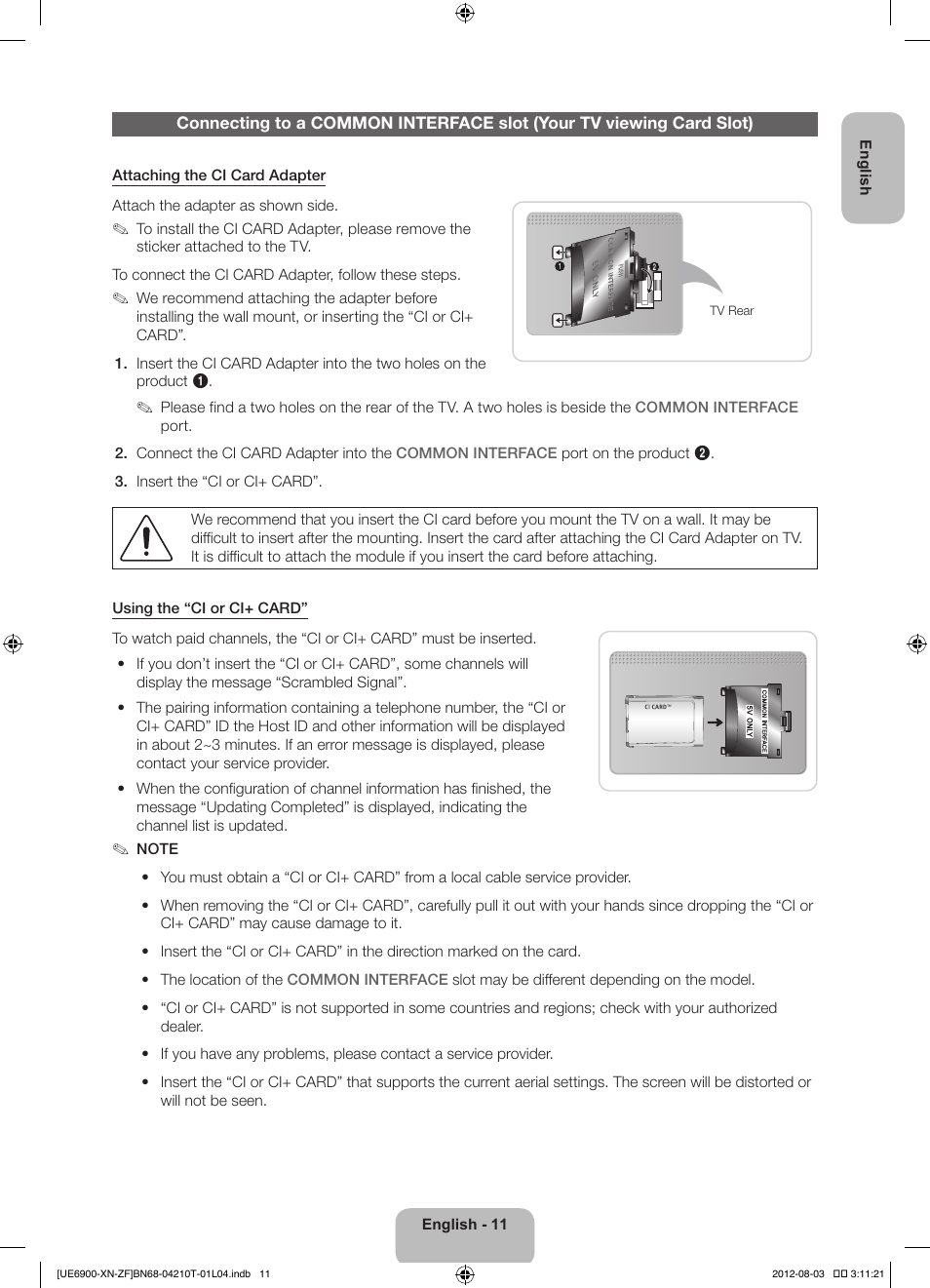 Samsung UE40ES6900S User Manual | Page 11 / 91