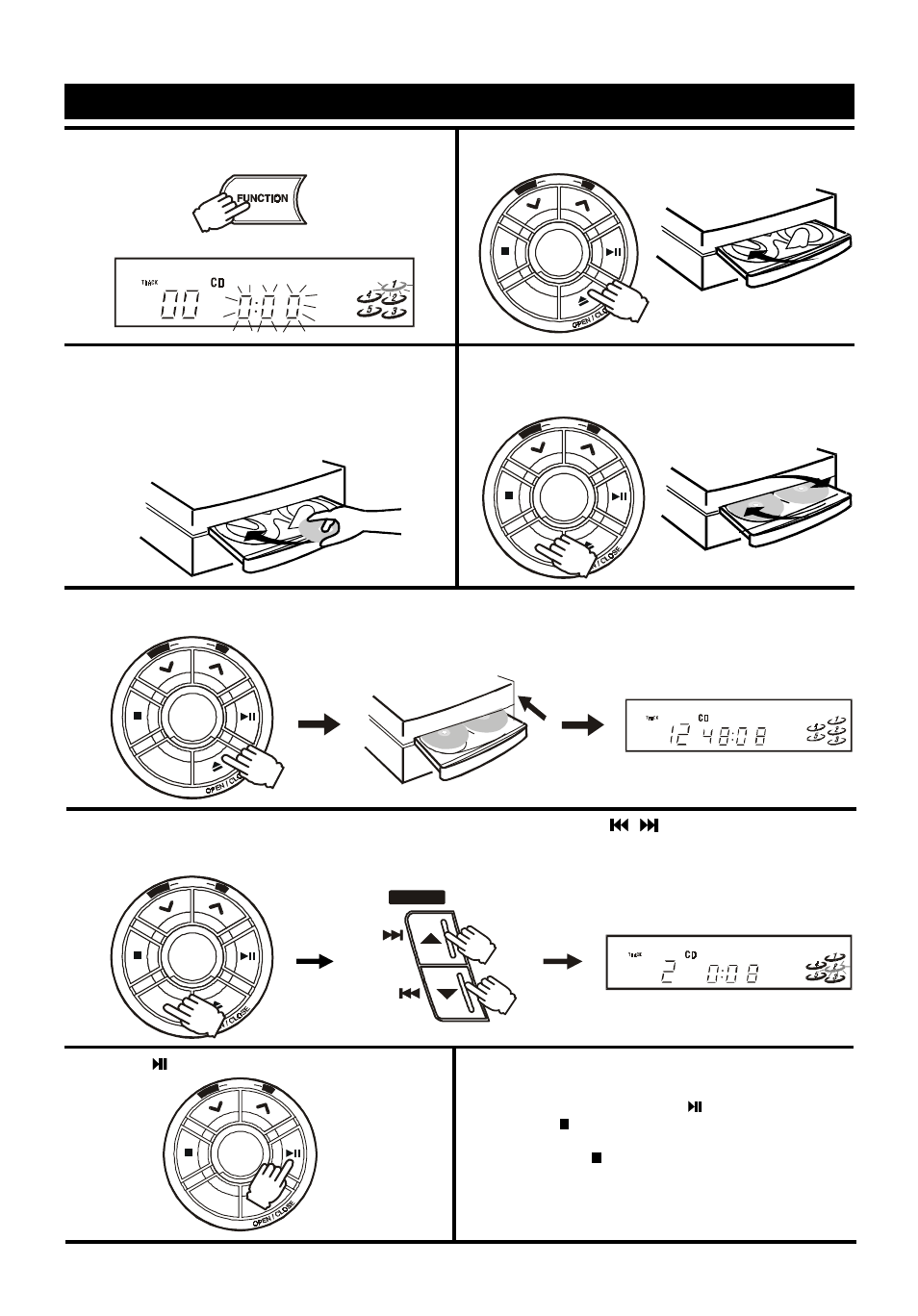 Compact disc playback, Preset | Audiovox 5 CD MINI HI-FI SYSTEM User Manual | Page 11 / 62