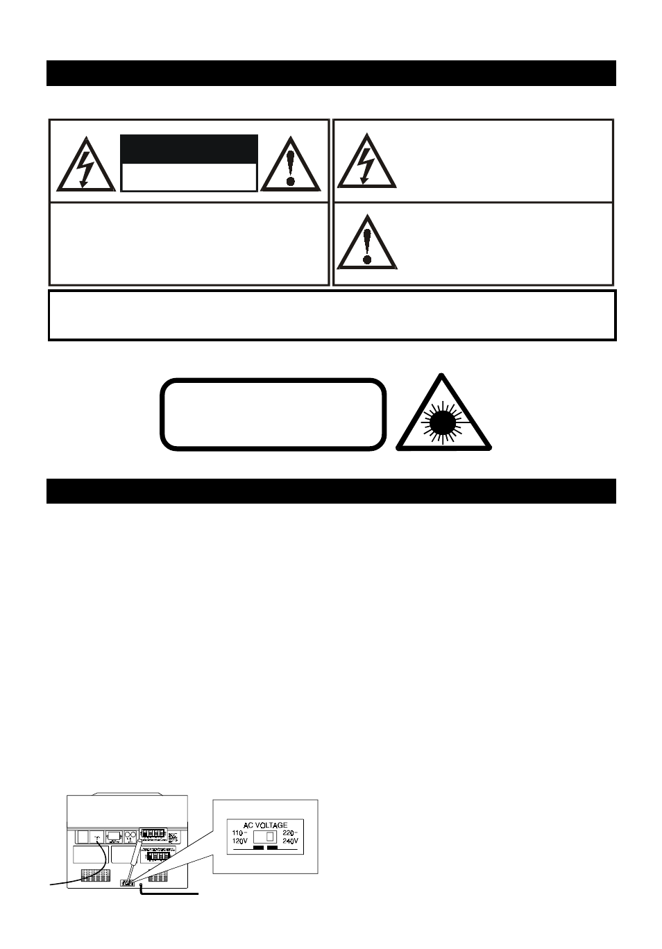 Avertissement, Mises en garde | Audiovox 5 CD MINI HI-FI SYSTEM User Manual | Page 23 / 62