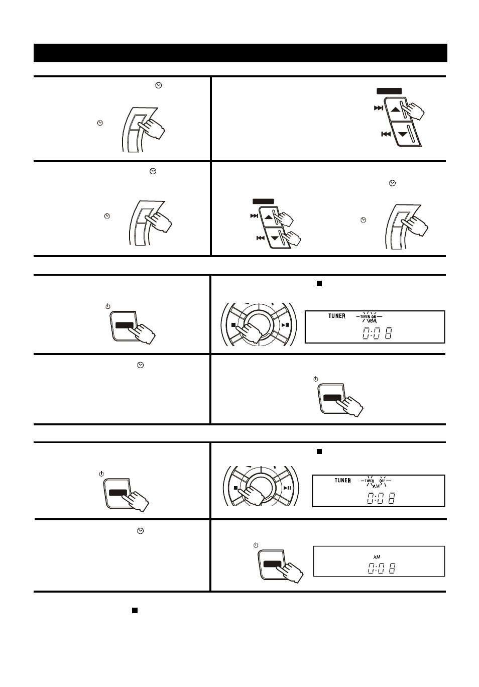 Réglage de l’horloge, F7 - and | Audiovox 5 CD MINI HI-FI SYSTEM User Manual | Page 28 / 62