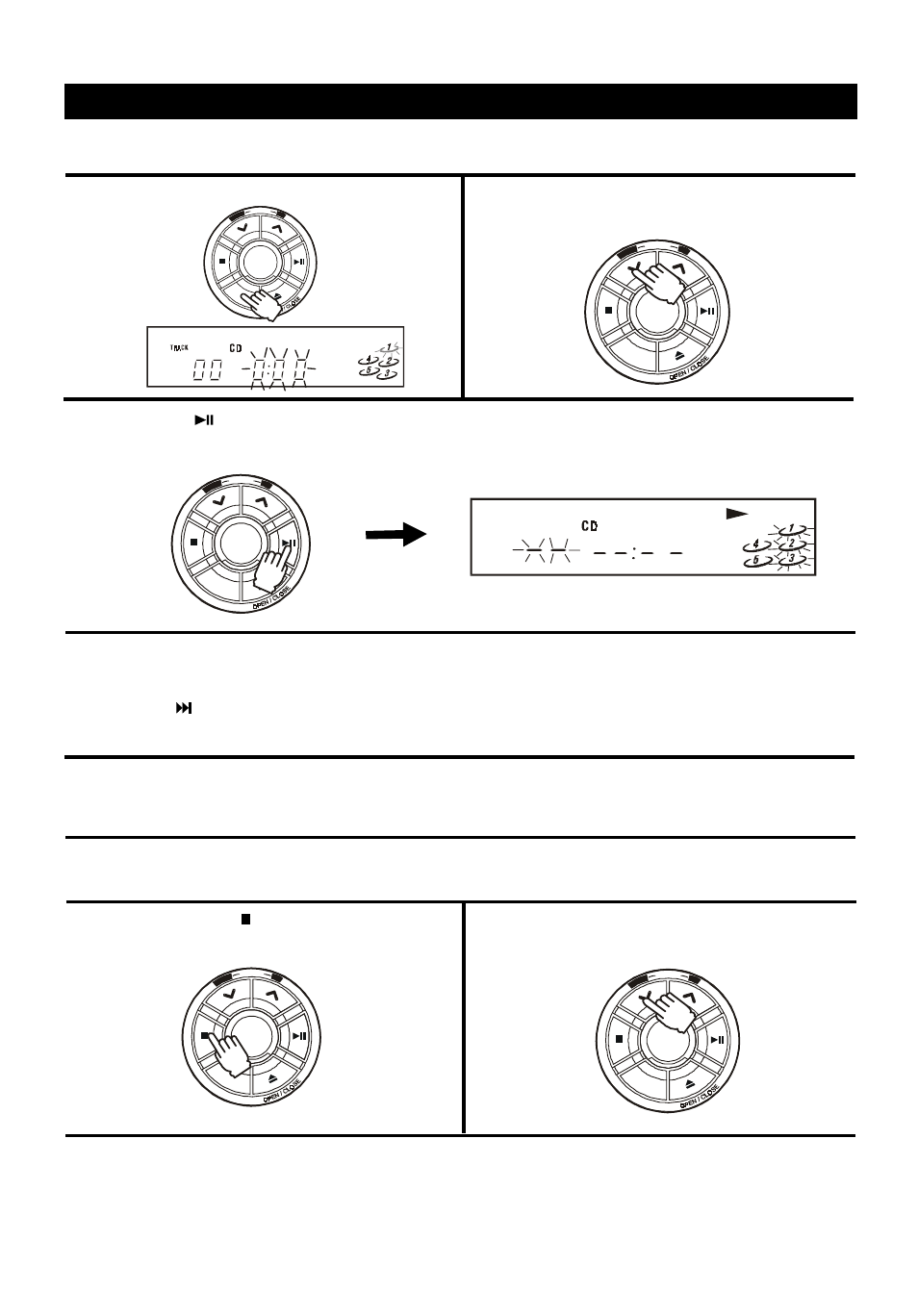 Lecture d’un disque compact (suite) | Audiovox 5 CD MINI HI-FI SYSTEM User Manual | Page 34 / 62