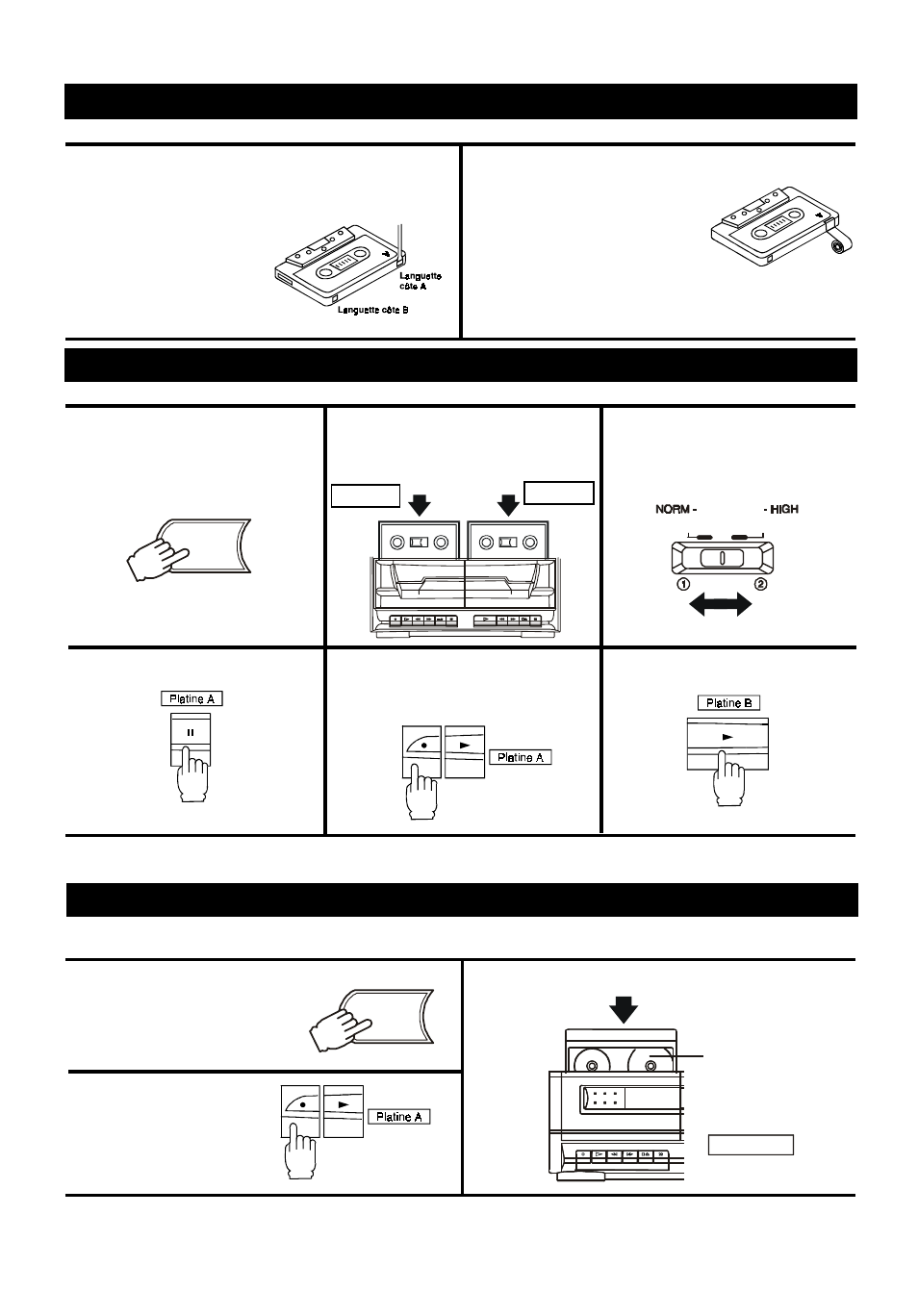 Conseils d’entretien des cassettes, Copie, Enregistrement | Audiovox 5 CD MINI HI-FI SYSTEM User Manual | Page 39 / 62