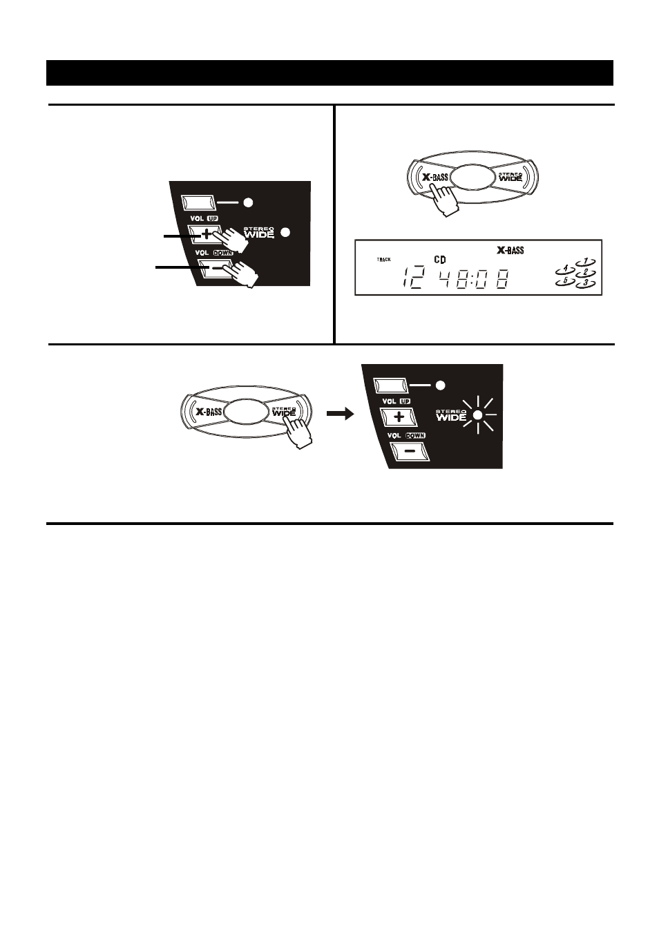 Adjusting the sound | Audiovox 5 CD MINI HI-FI SYSTEM User Manual | Page 6 / 62