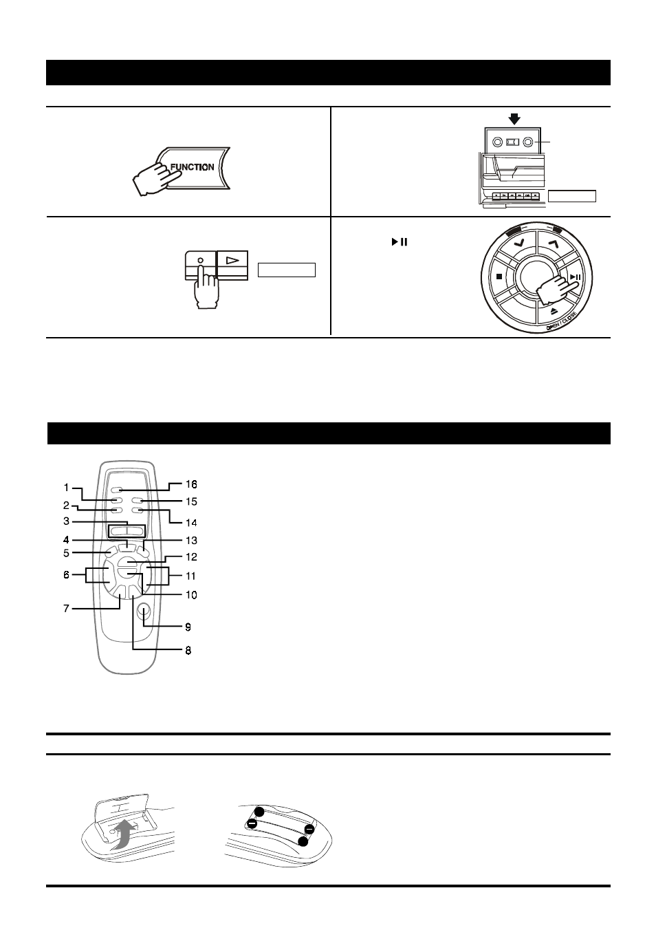 Control remoto, Grabación, Sólo pletina a | Audiovox 5 CD MINI HI-FI SYSTEM User Manual | Page 60 / 62