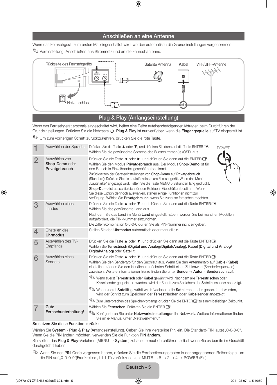 Samsung LE32D570K2S User Manual | Page 37 / 65