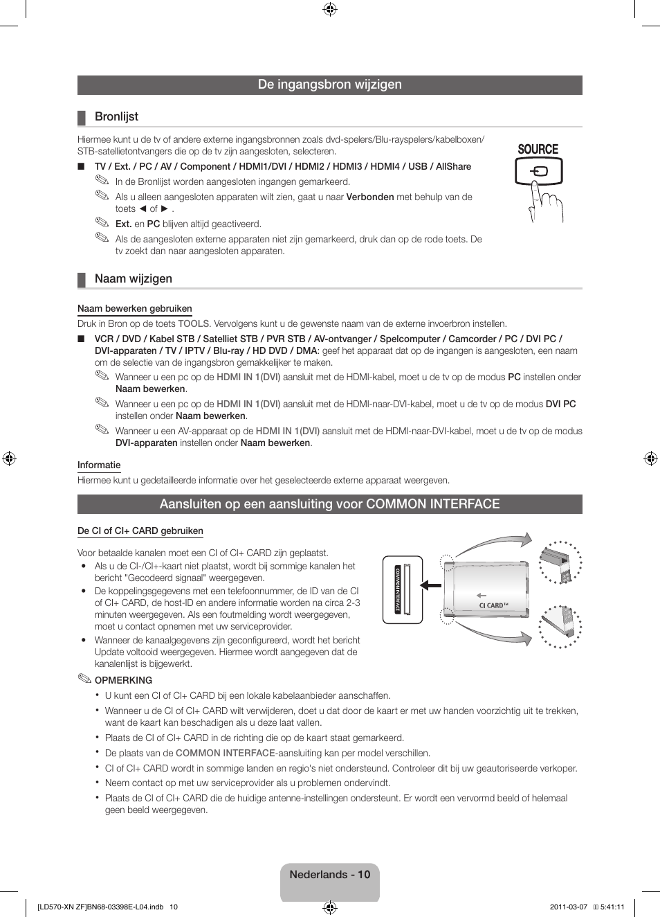 Samsung LE32D570K2S User Manual | Page 58 / 65