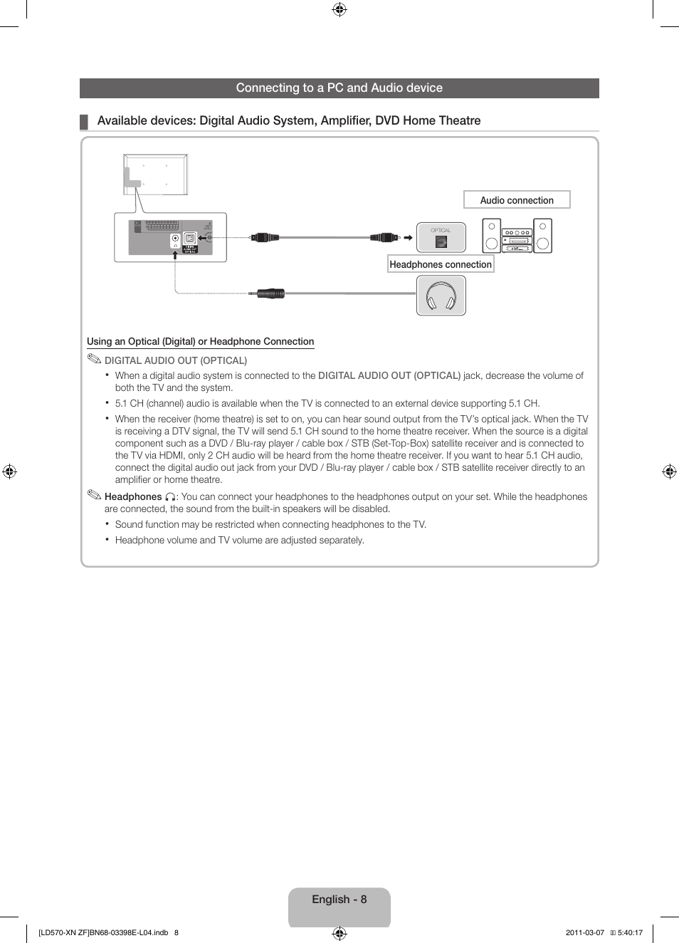 Samsung LE32D570K2S User Manual | Page 8 / 65