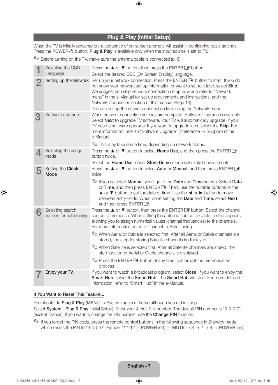 Samsung UE46D6750WS User Manual | Page 7 / 86