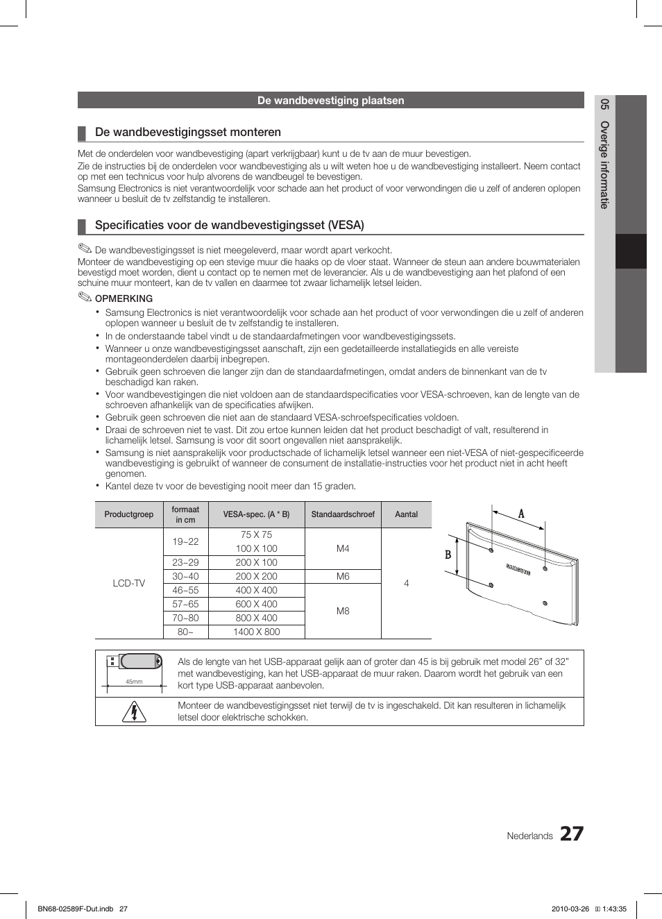 Samsung LE26C350D1W User Manual | Page 126 / 133