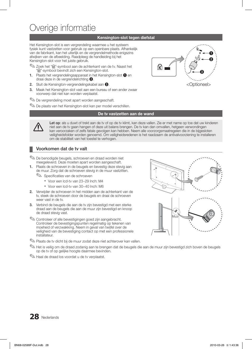 Overige informatie | Samsung LE26C350D1W User Manual | Page 127 / 133