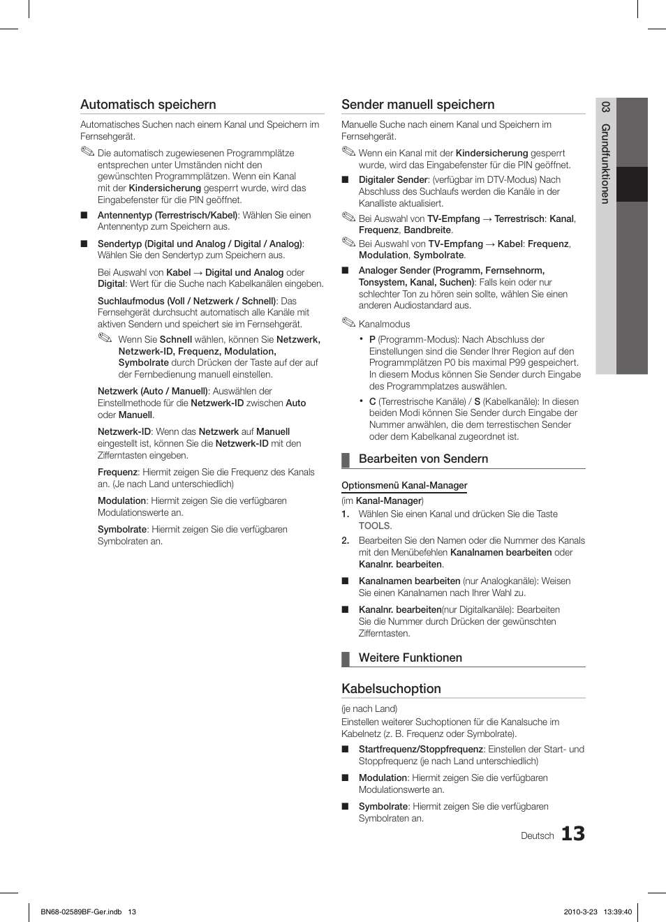 Samsung LE26C350D1W User Manual | Page 79 / 133