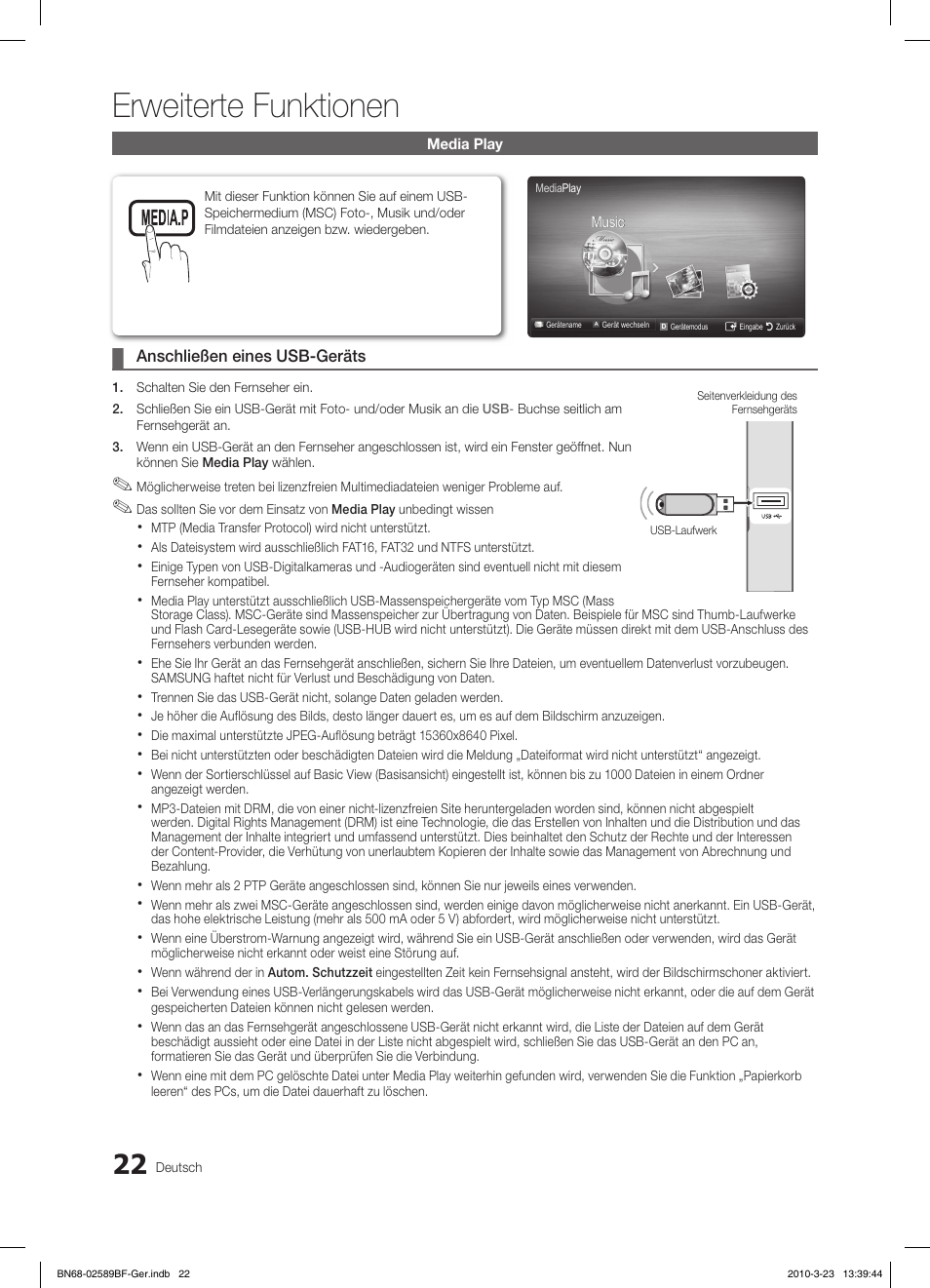 Erweiterte funktionen | Samsung LE26C350D1W User Manual | Page 88 / 133