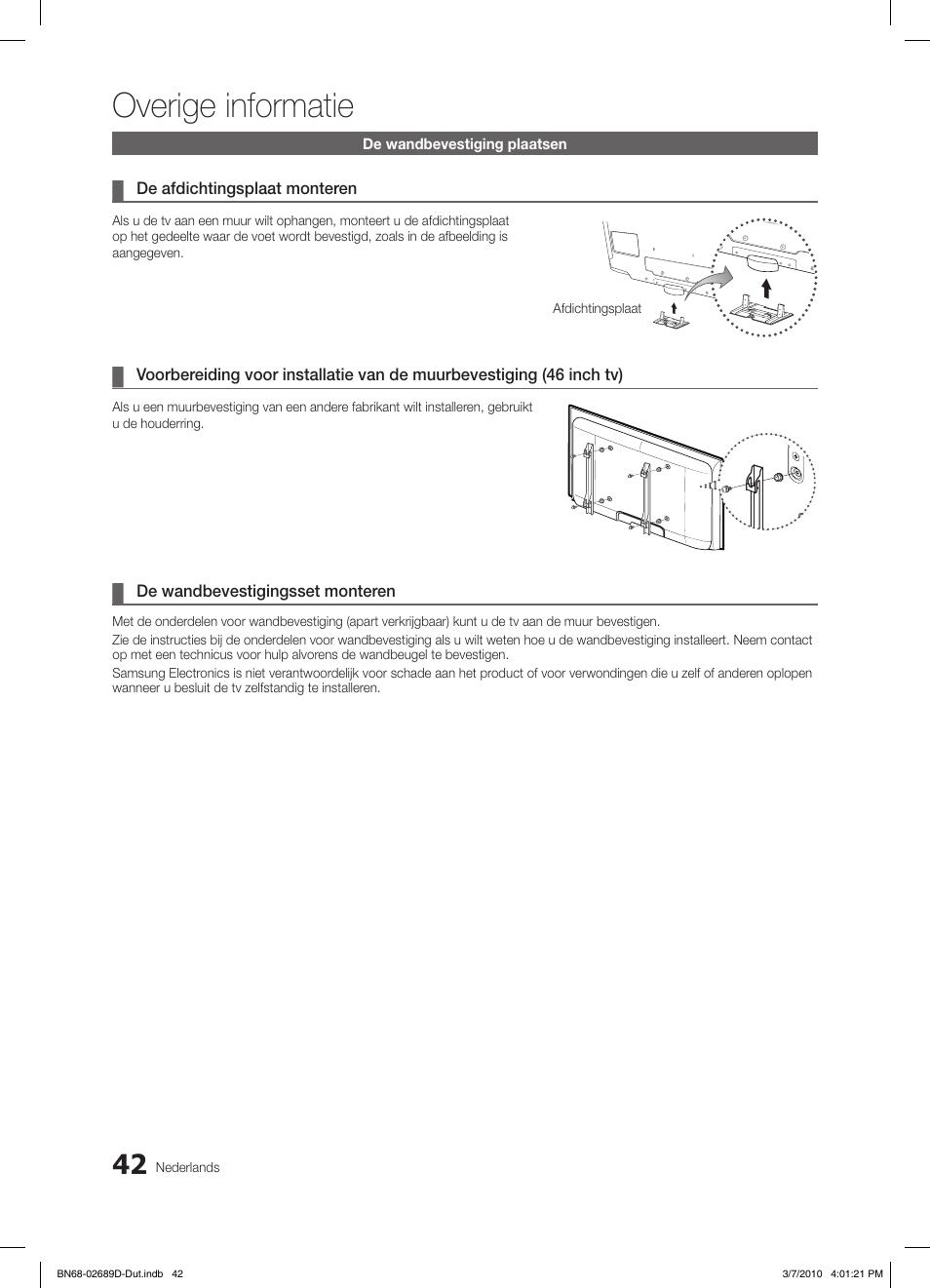 Overige informatie | Samsung LE40C630K1W User Manual | Page 189 / 197
