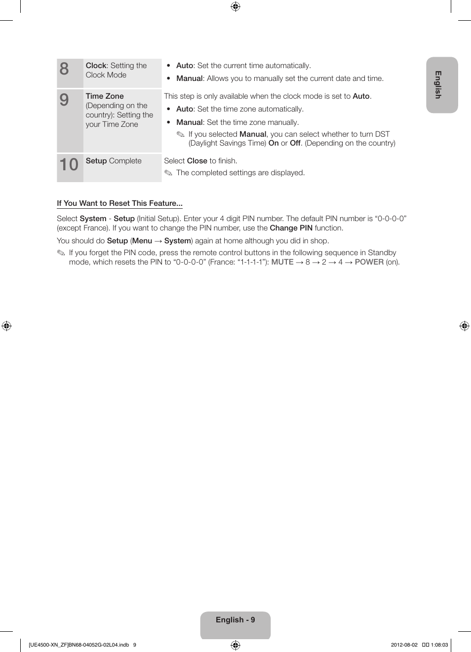 Samsung UE26EH4500W User Manual | Page 9 / 88