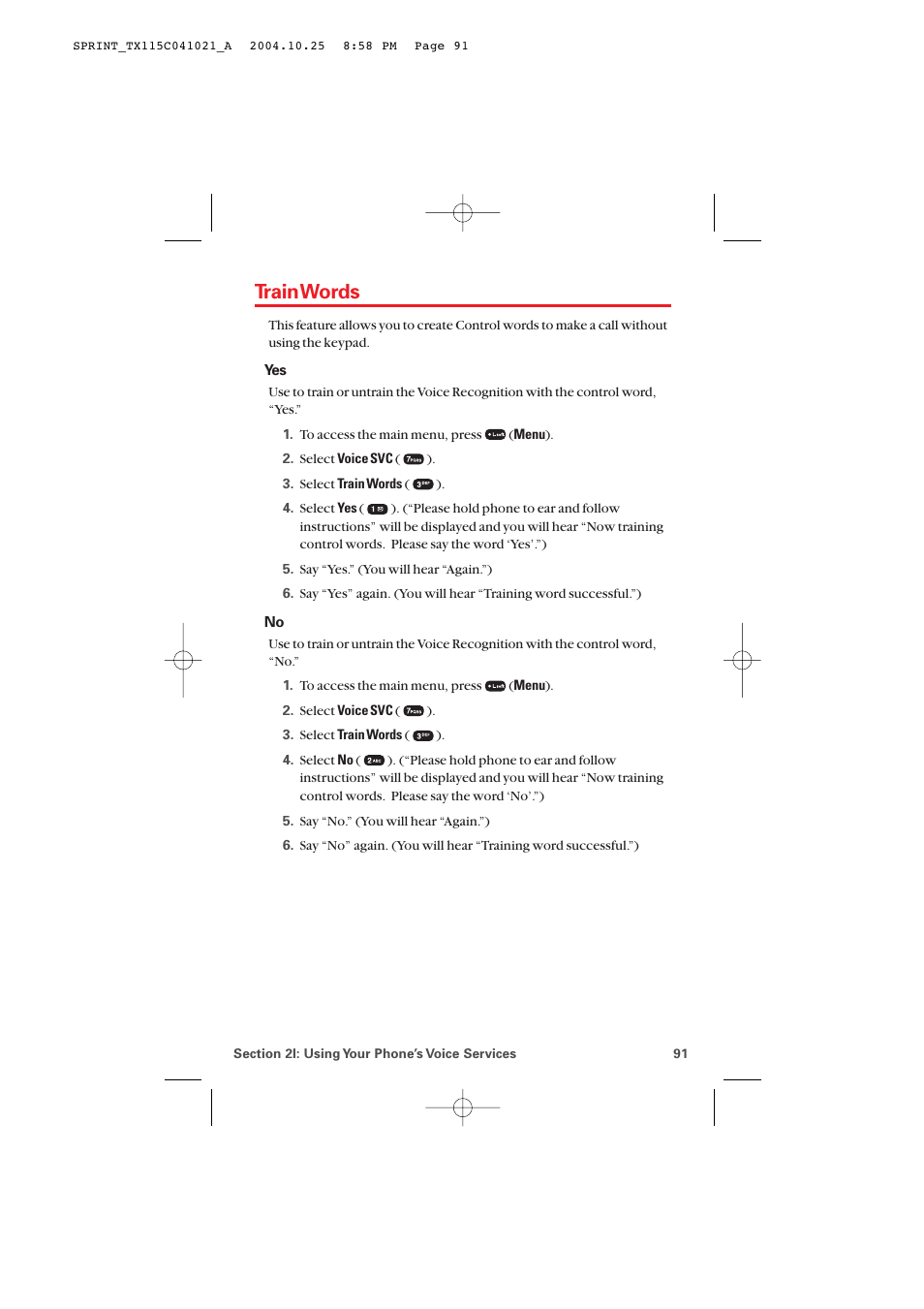 Train words | Audiovox PM-8912 User Manual | Page 100 / 201