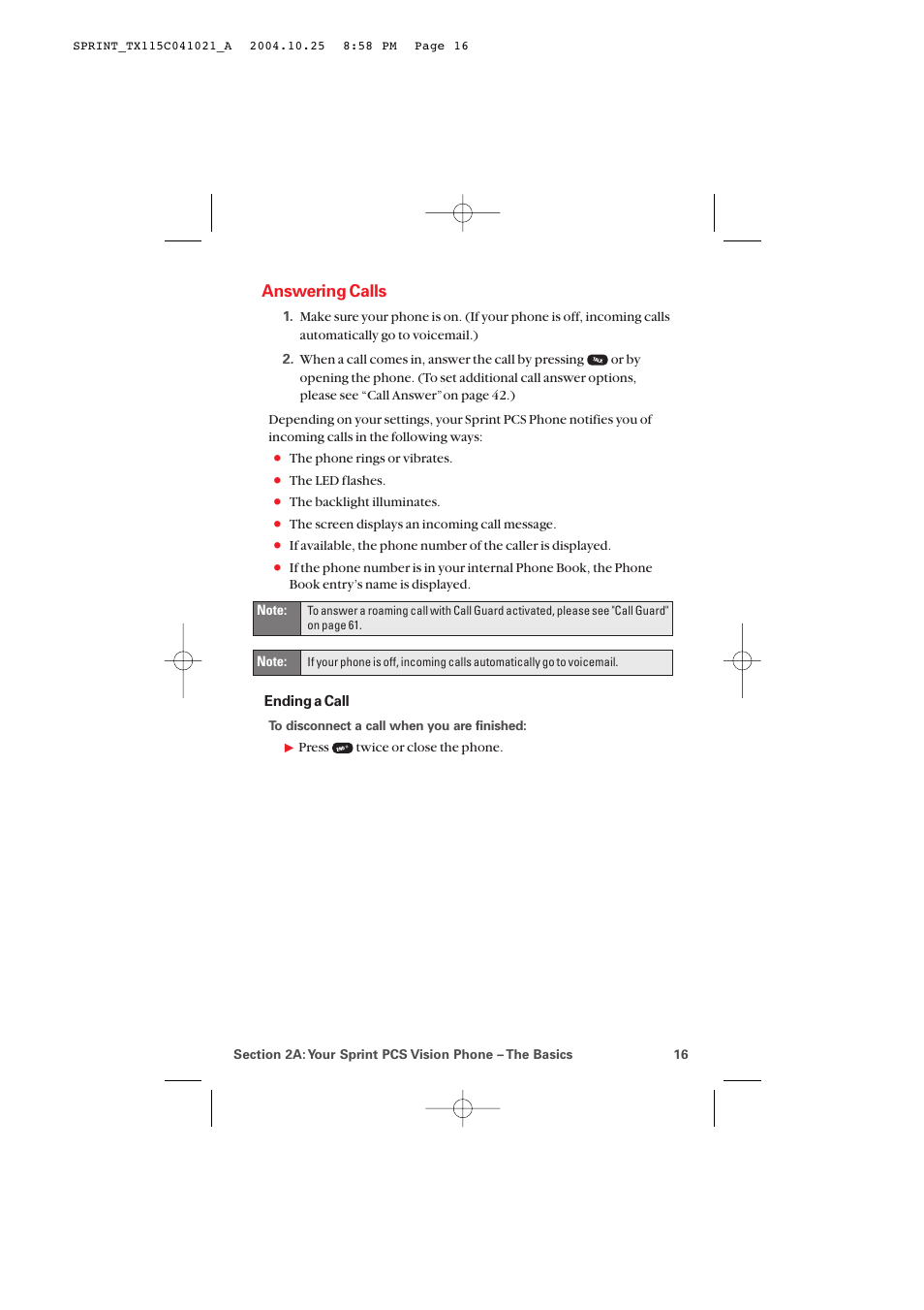 Answering calls | Audiovox PM-8912 User Manual | Page 25 / 201