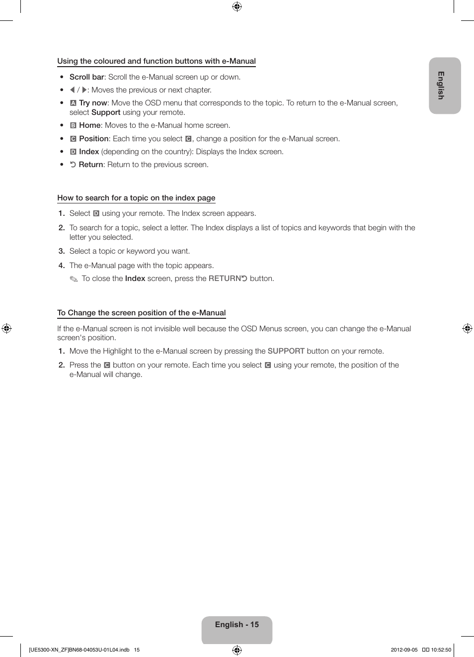 Samsung UE32EH5300W User Manual | Page 15 / 88