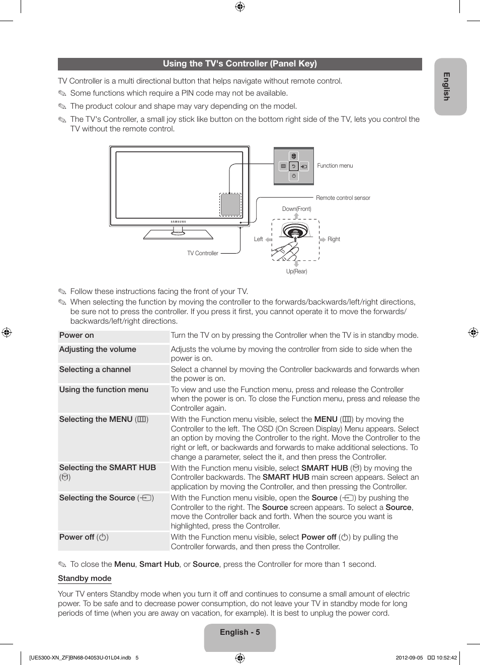 Samsung UE32EH5300W User Manual | Page 5 / 88