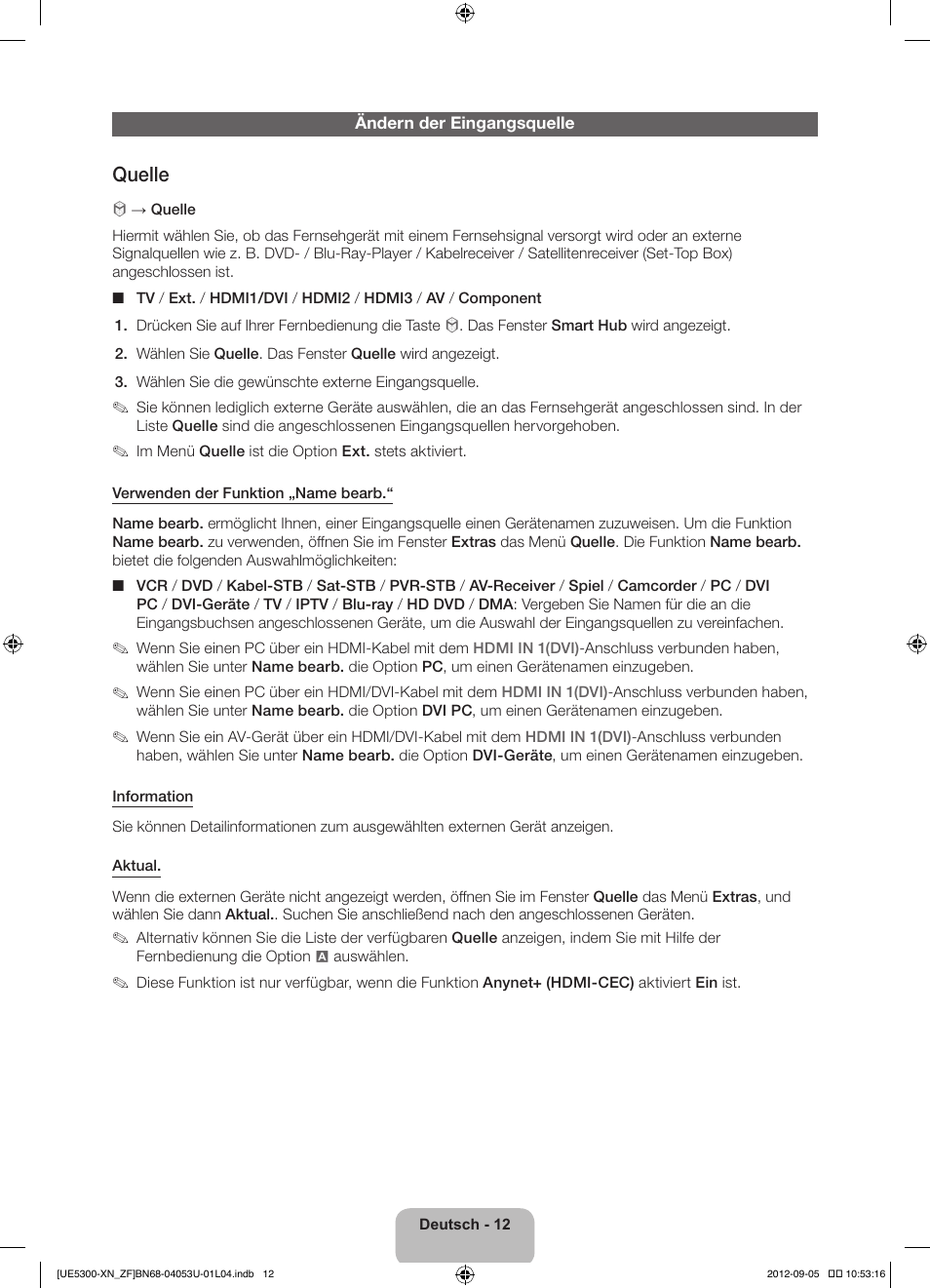 Quelle | Samsung UE32EH5300W User Manual | Page 56 / 88