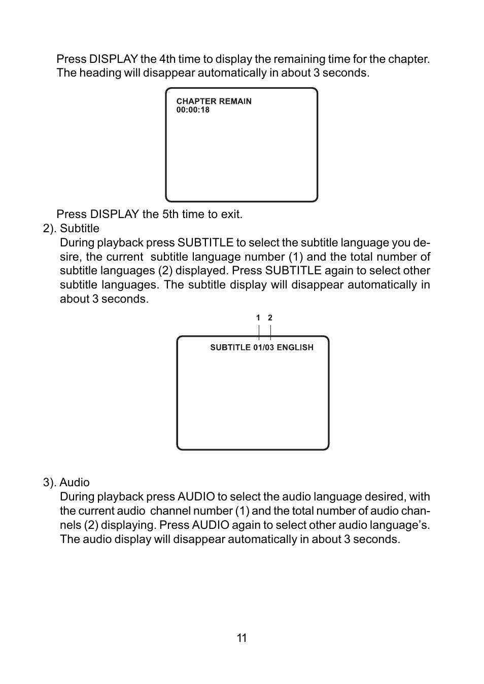 Audiovox DV9000 User Manual | Page 11 / 24