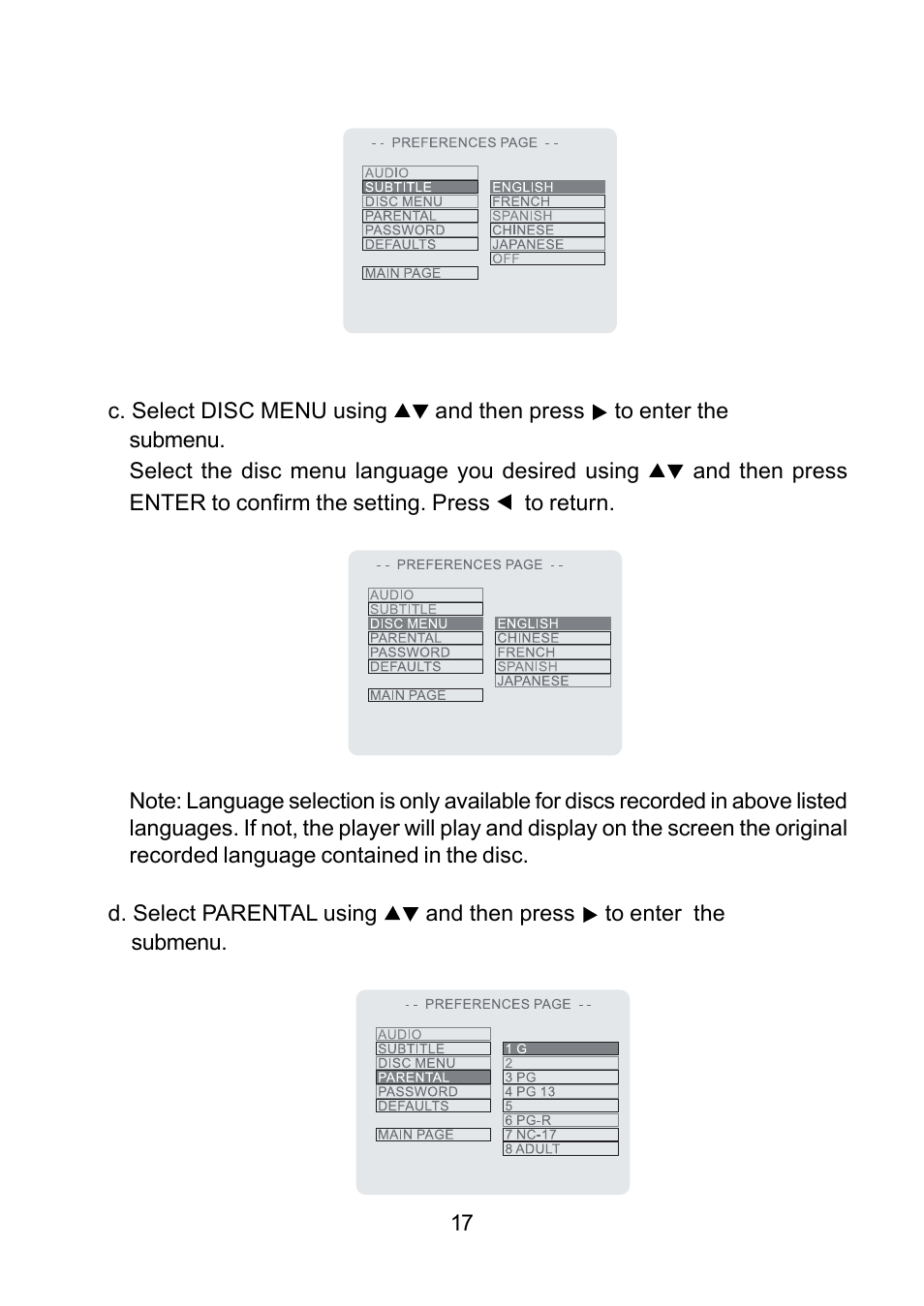 Audiovox DV9000 User Manual | Page 17 / 24