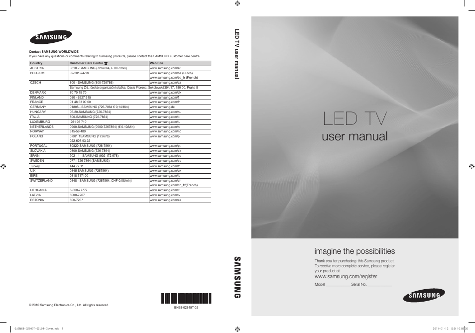 Samsung UE40S870XS User Manual | 258 pages