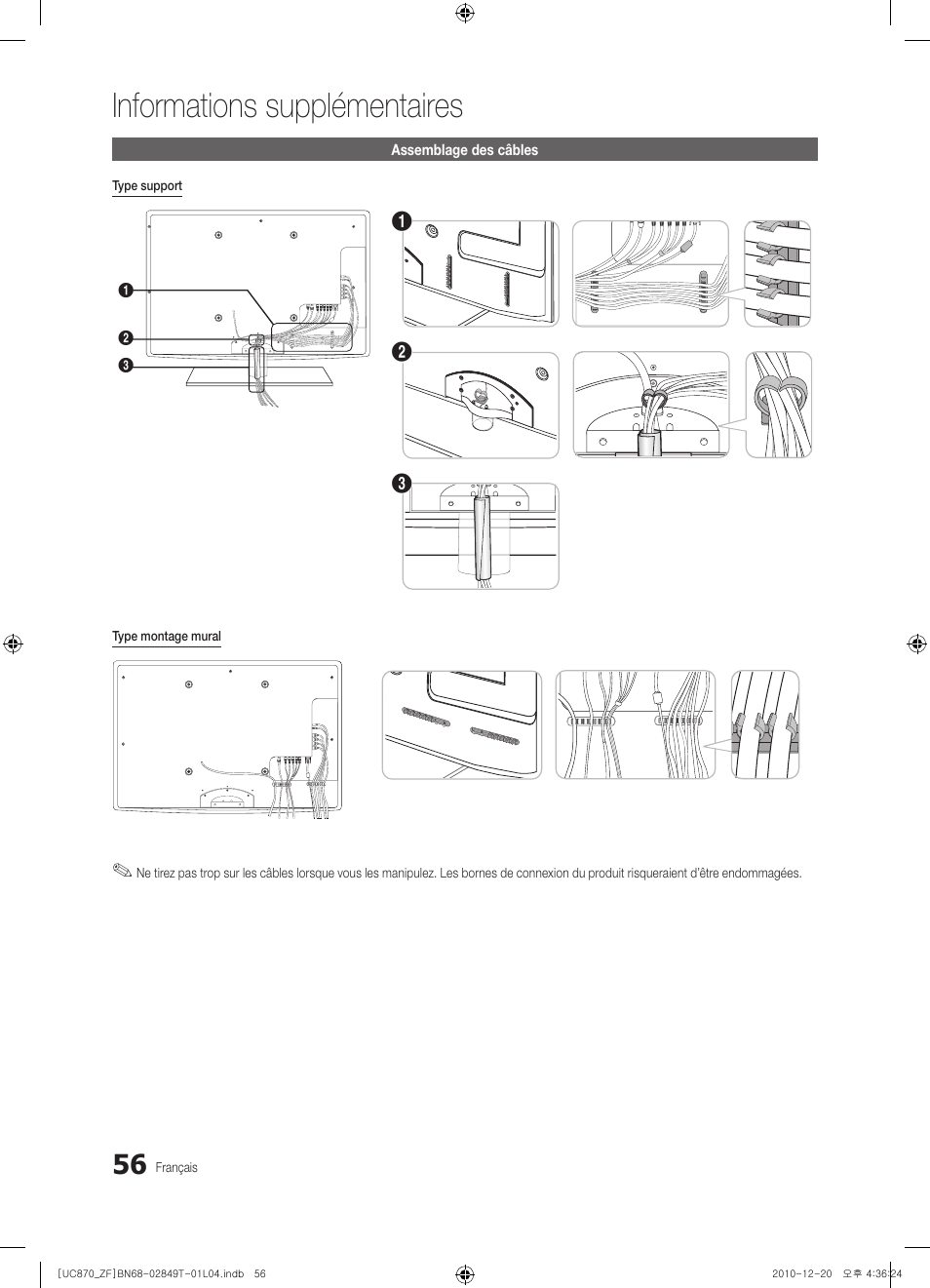 Informations supplémentaires | Samsung UE40S870XS User Manual | Page 120 / 258