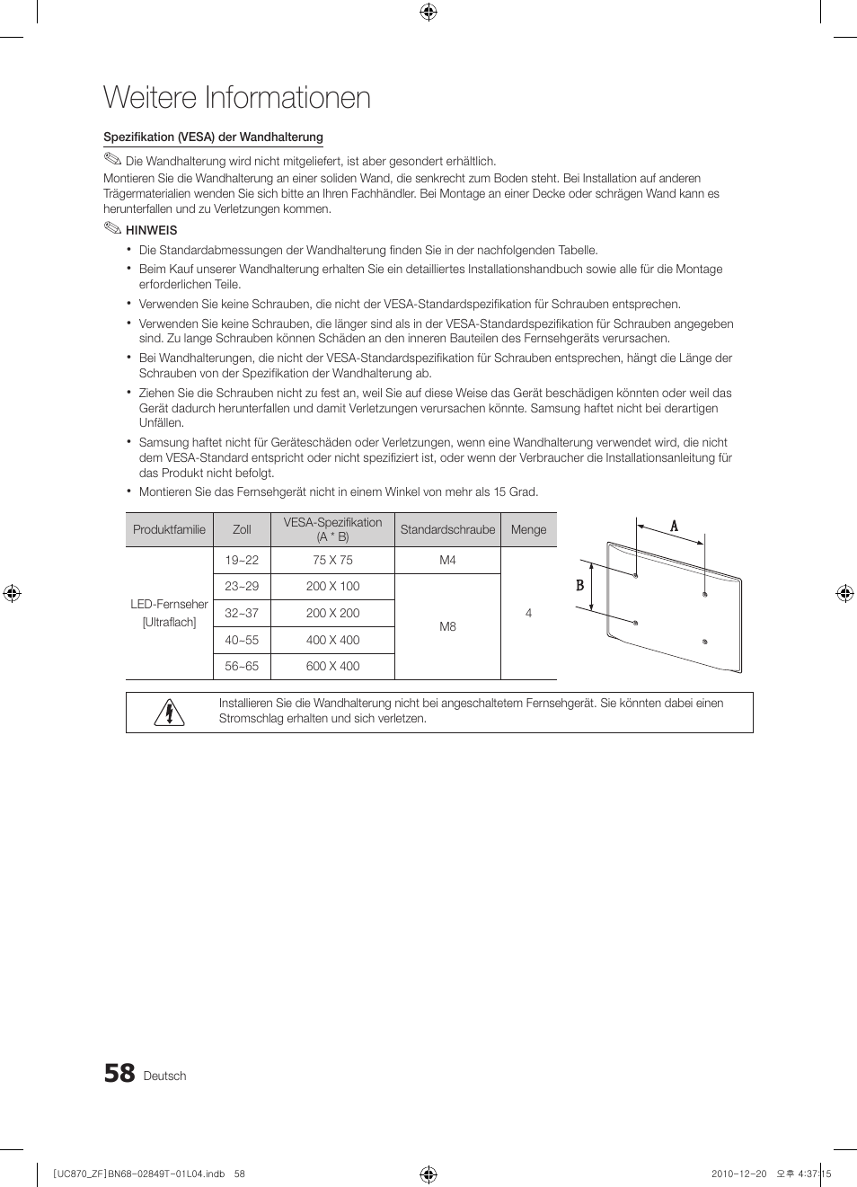 Weitere informationen | Samsung UE40S870XS User Manual | Page 186 / 258