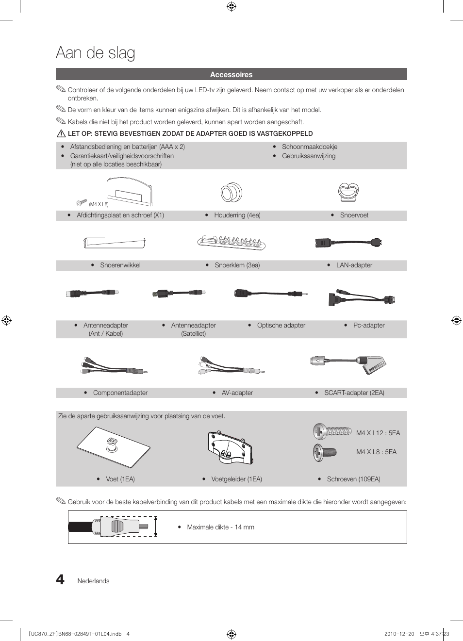 Aan de slag | Samsung UE40S870XS User Manual | Page 196 / 258