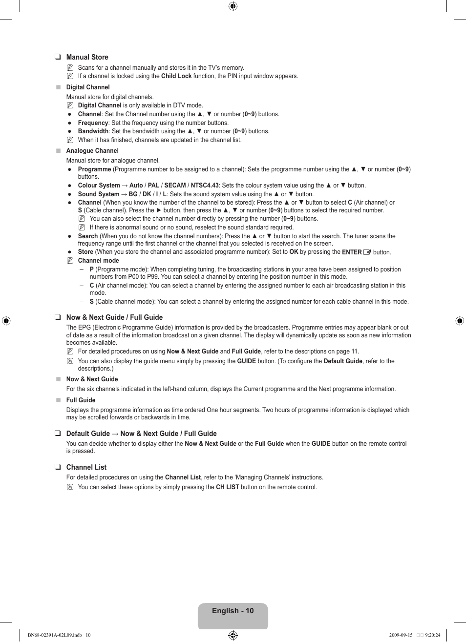 Samsung LE22B450C8W User Manual | Page 12 / 314
