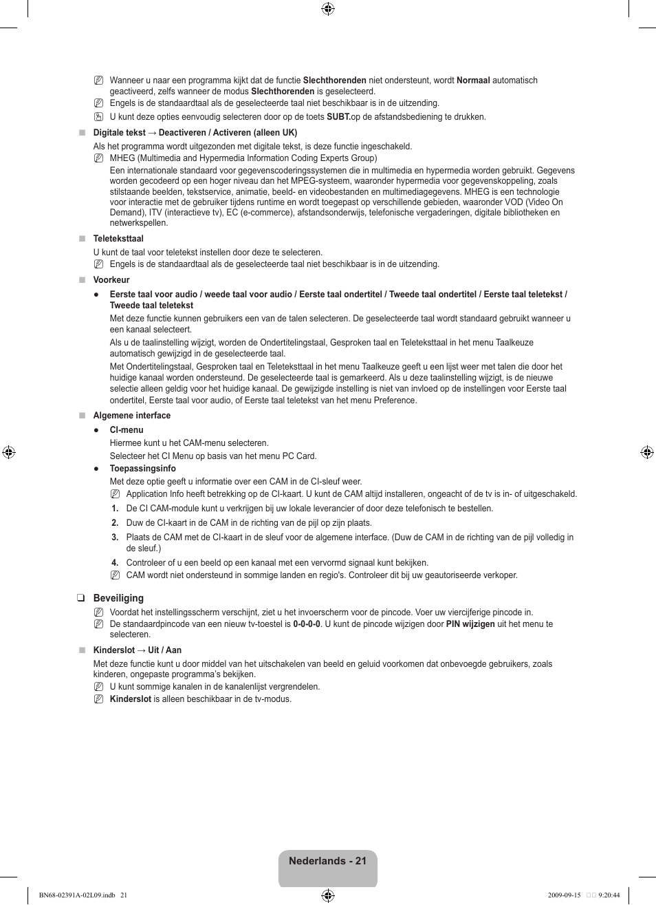 Samsung LE22B450C8W User Manual | Page 125 / 314