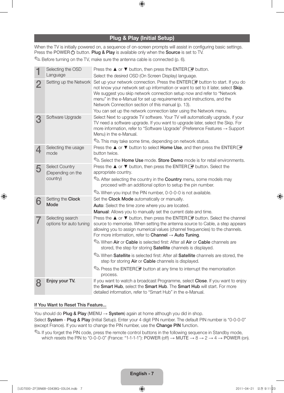 Samsung UE40D7000LS User Manual | Page 7 / 82